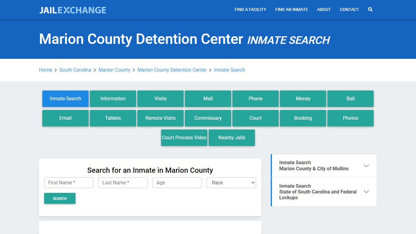 Marion County Detention Center Inmate Search - Jail Exchange